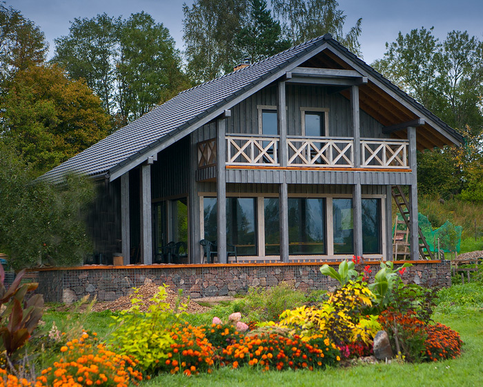 Pirts projekts koka statņu konstrukcijā