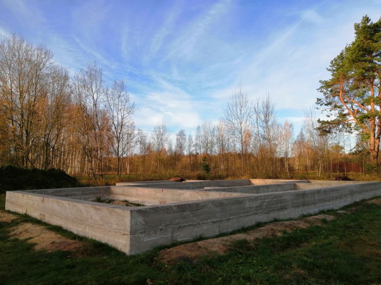 Dzīvojamās mājas projekts "Lauma", būvniecības procesa bildes