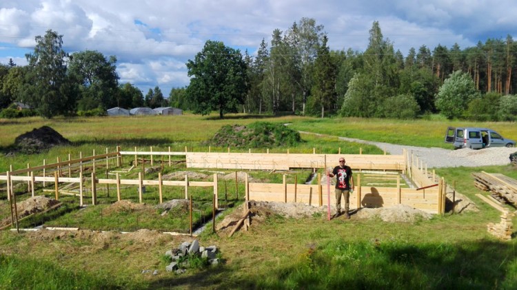 Dzīvojamās mājas projekts "Lauma", būvniecības procesa bildes