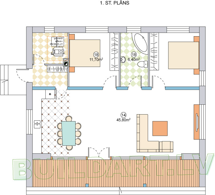 Dzīvojamās mājas un saimniecības ēkas projekts "Mārupe"