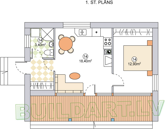 Dzīvojamās mājas un saimniecības ēkas projekts "Mārupe"