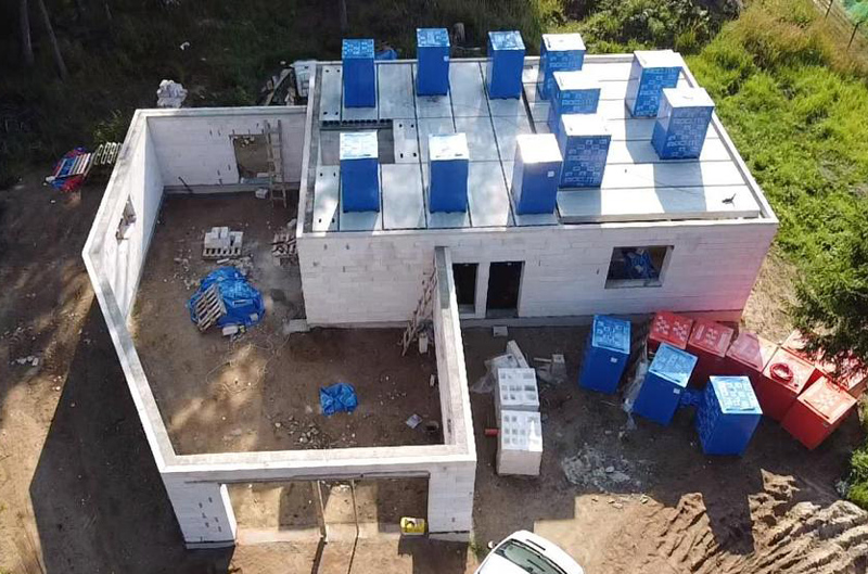 Mājas projekts Villa Mākoņi - būvniecības process