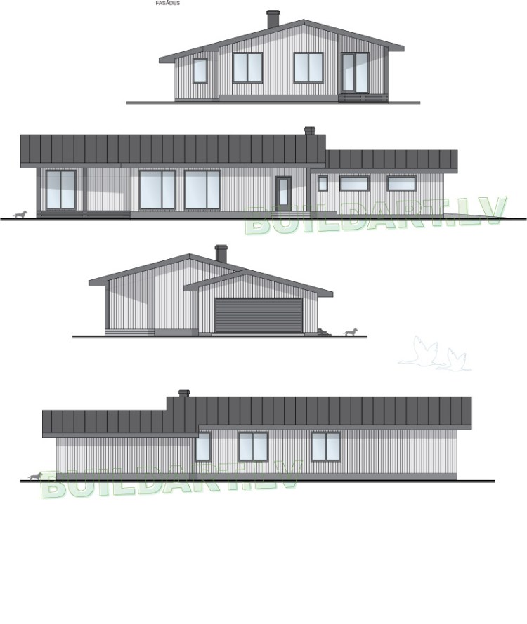 Mājas projekts "Ernestīne" - fasādes