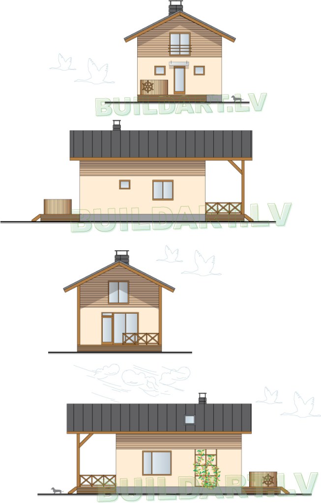Mājas projekts "Daiga" - fasādes