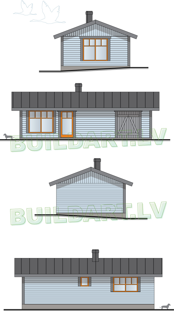 Saimniecības ēkas projekts "Kurzeme"