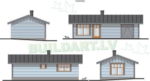 Saimniecības ēkas projekts "Kurzeme"