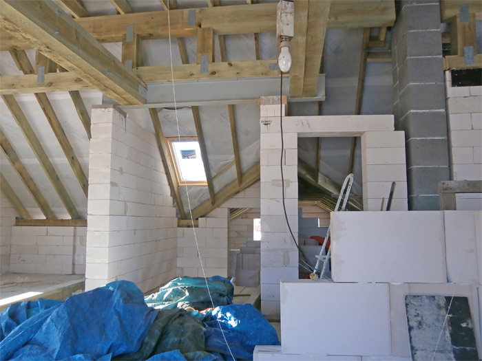 Mājas projekts Dina, foto no mājas būvniecības gaitas