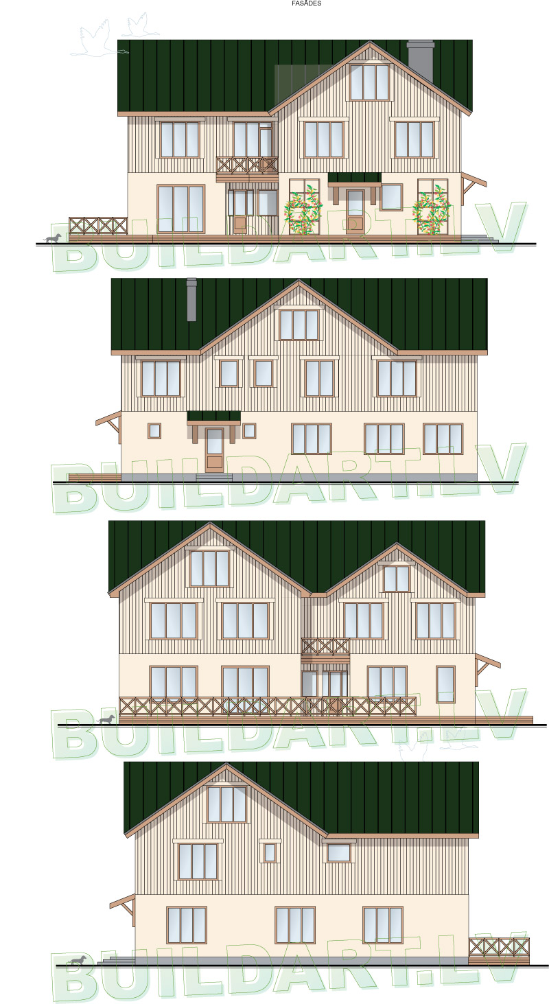 Dzīvojamās mājas projekts "Margarita" - fasādes