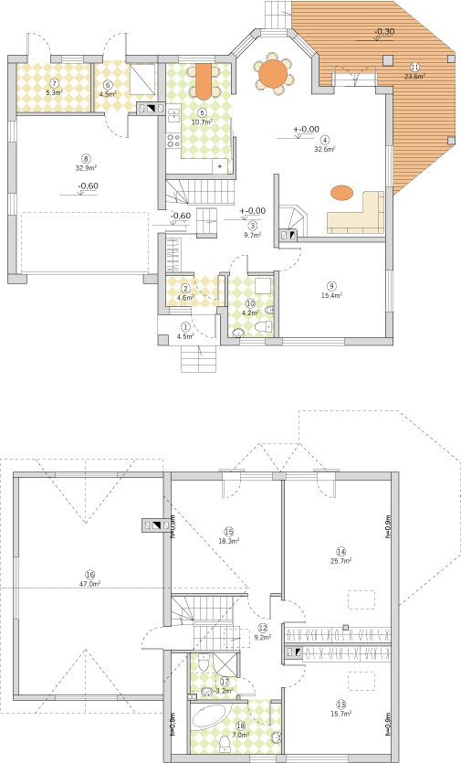 Dzīvojamās ēkas projekts, 280m2 Dzīvojamās ēkas projekts, 280m2