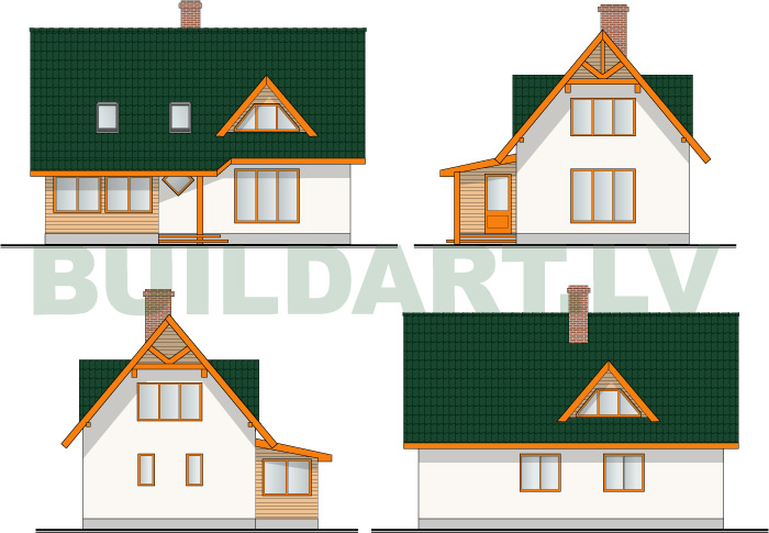 projekts "Ansis", mājas fasādes