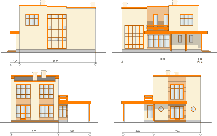 ekonomiska un plaša ģimenes dzīvojamā māja