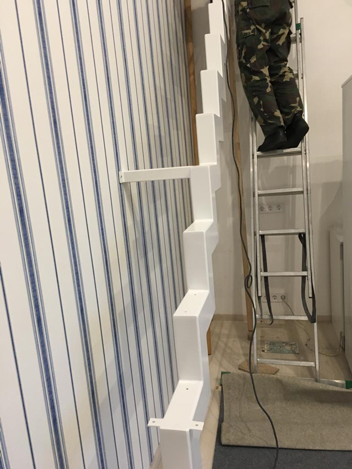 Projekts "Eižens", iekšskati, interjers, top kāpnes uz balkonu