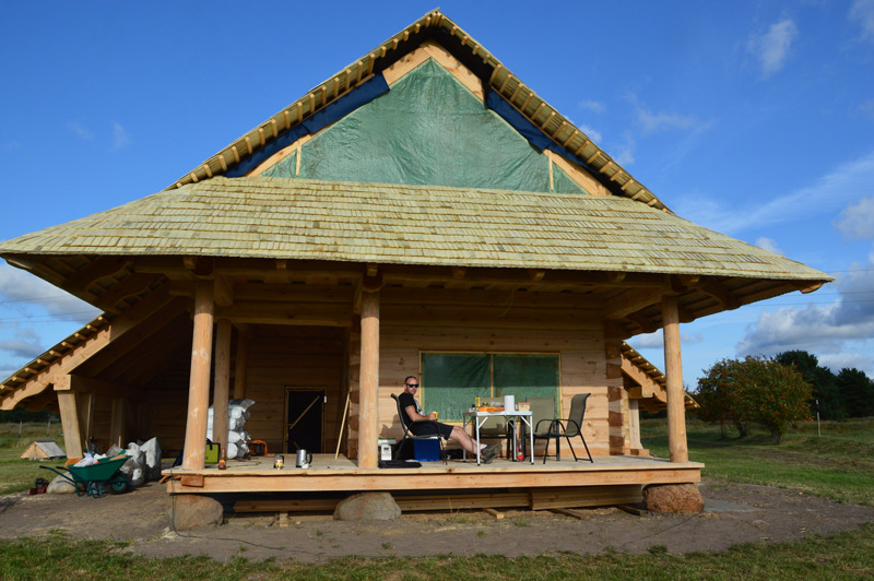 Atpūtas mājas projekts, būvniecības procesa bildes