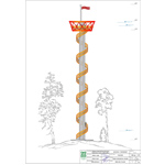 Gaiziņkalna torņa skiču projekts, sīkbilde