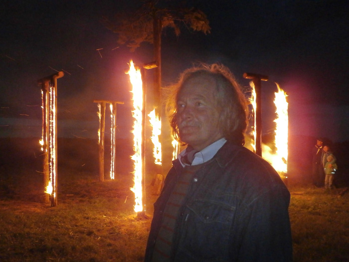 Saulgriežu svinēšana Jaunpiebalgā, ugunsskulptūra