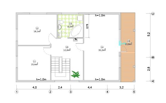 Dzīvojamā ēka ar pirti, projekts