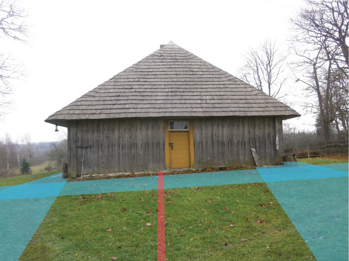 āderu noteikšana ēku grupai Vēveros