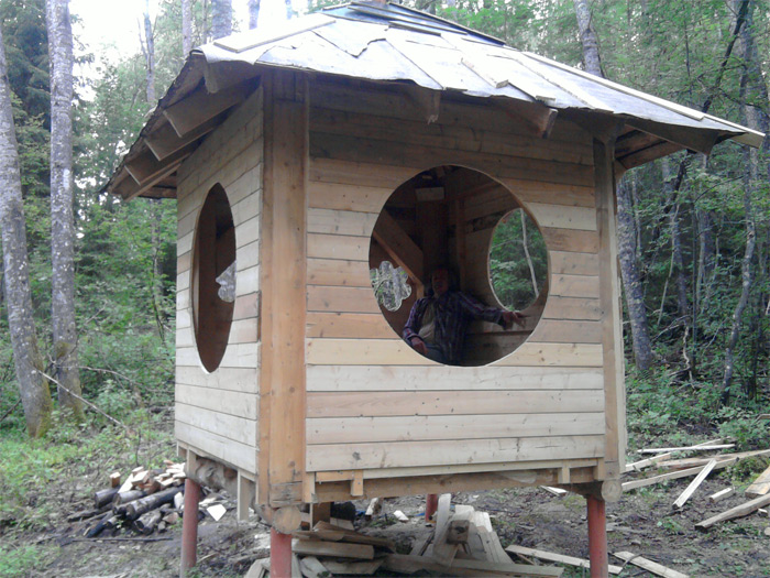 brīvdabas paviljona projekts, būvniecības gaita