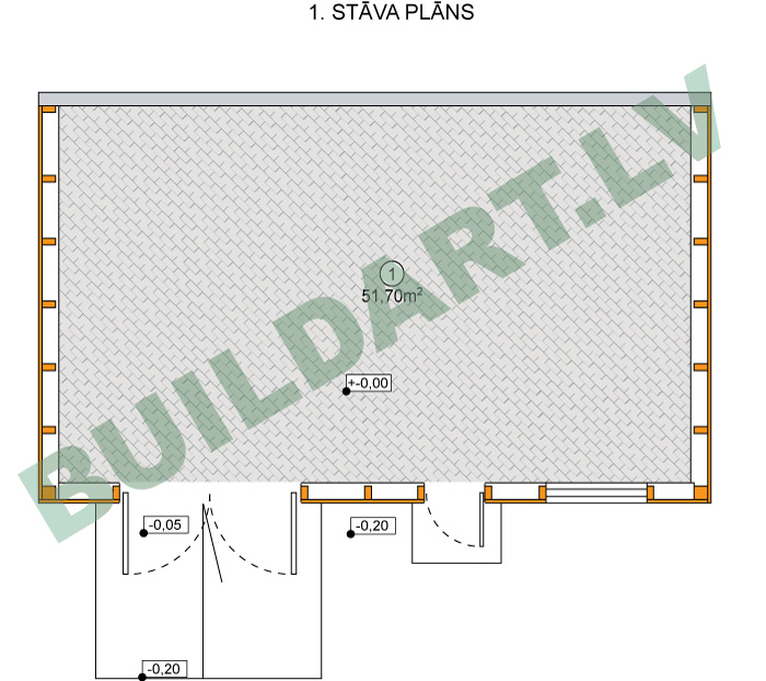 Šķūņa - saimniecības ēkas projekts - plāns