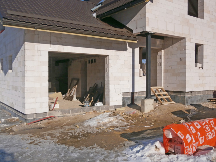 Mājas projekts Dina, foto no mājas būvniecības gaitas