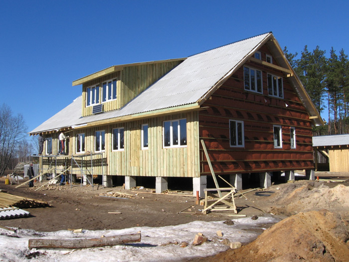 Saimniecības ēkas projekts, būvniecības process