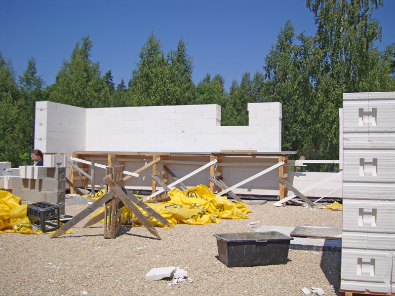 Mājas projekta "Valentīna" būvniecības process