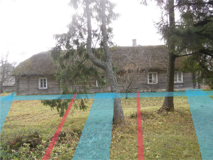 āderu noteikšana ēku grupai Vēveros