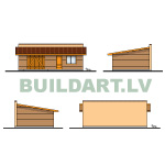 Šķūņa - saimniecības ēkas projekts
