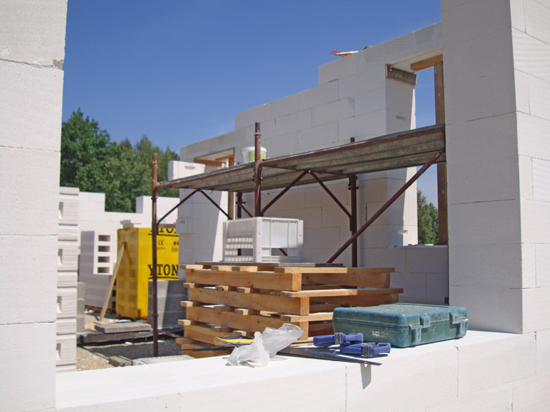 Mājas projekta "Valentīna" būvniecības process
