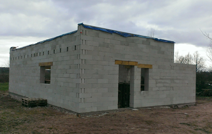 Mājas projekts "Ansis" - būvniecības procesa bildes