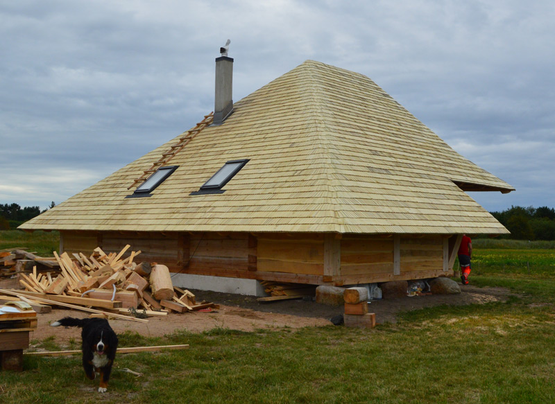 Atpūtas mājas projekts, būvniecības procesa bildes