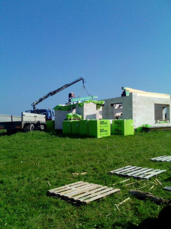 mājas projekts "Rita", būvniecības bildes