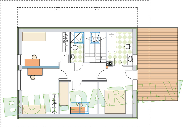 mājas projekts "Agita" - otrā stāva plāns