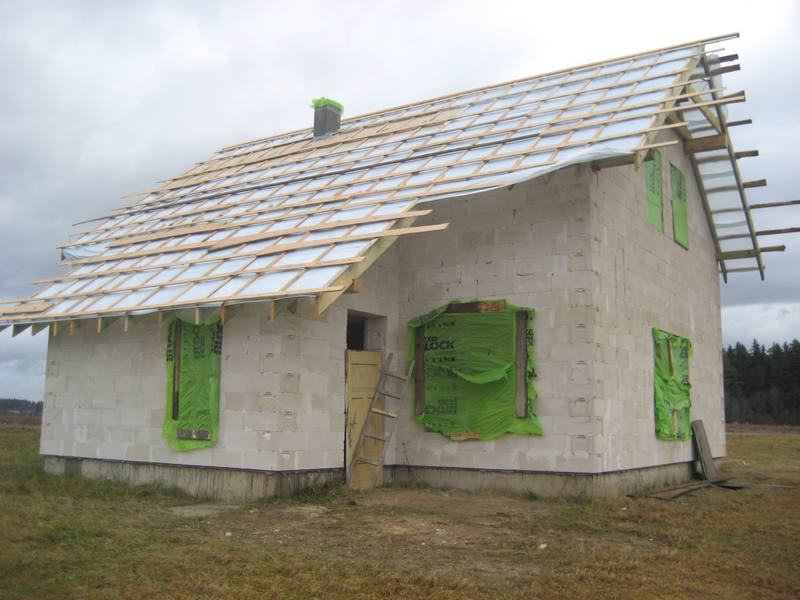 mājas projekts "Rita", būvniecības bildes