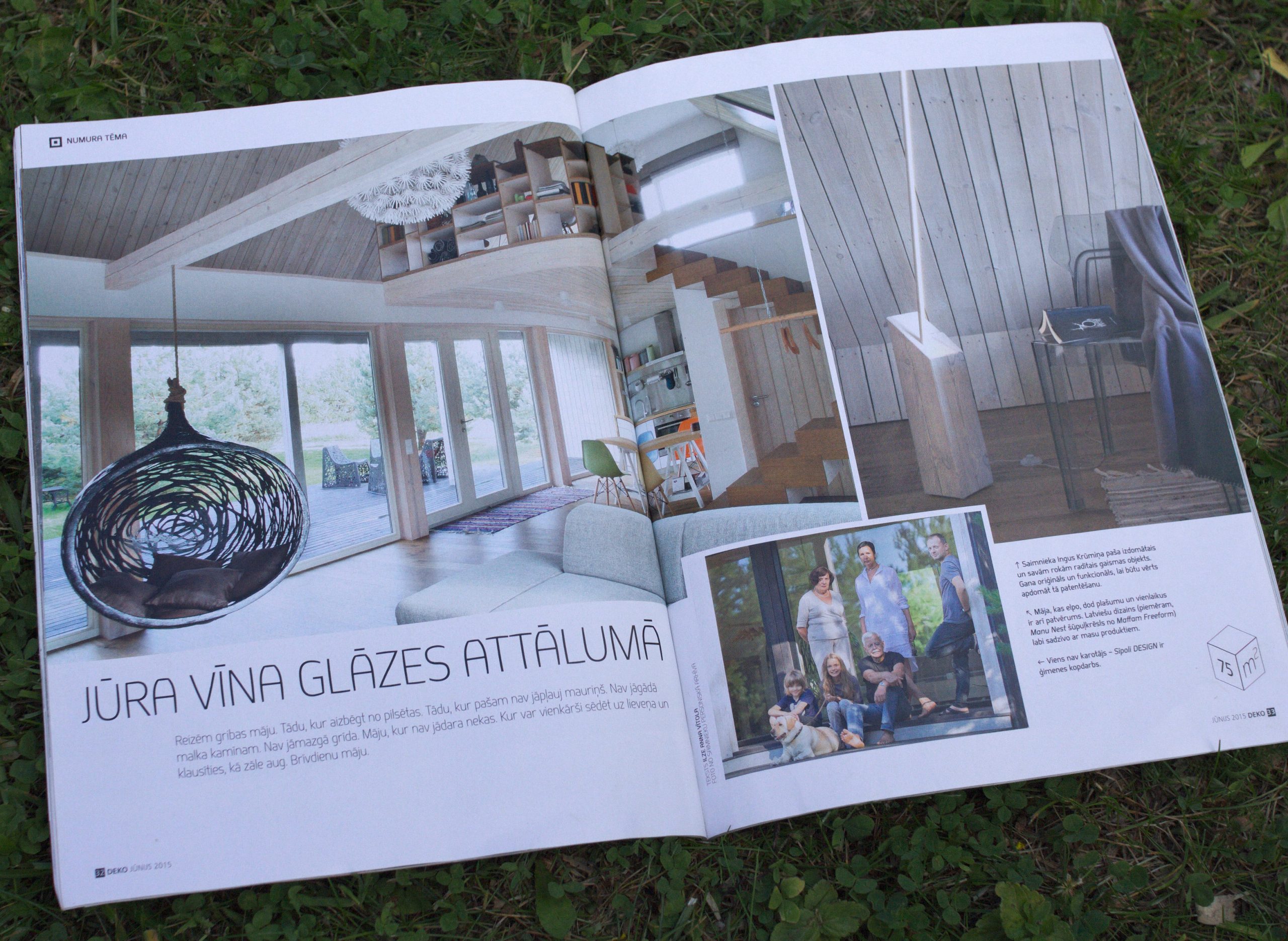 Projektētā atpūtas māja žurnālā Deko