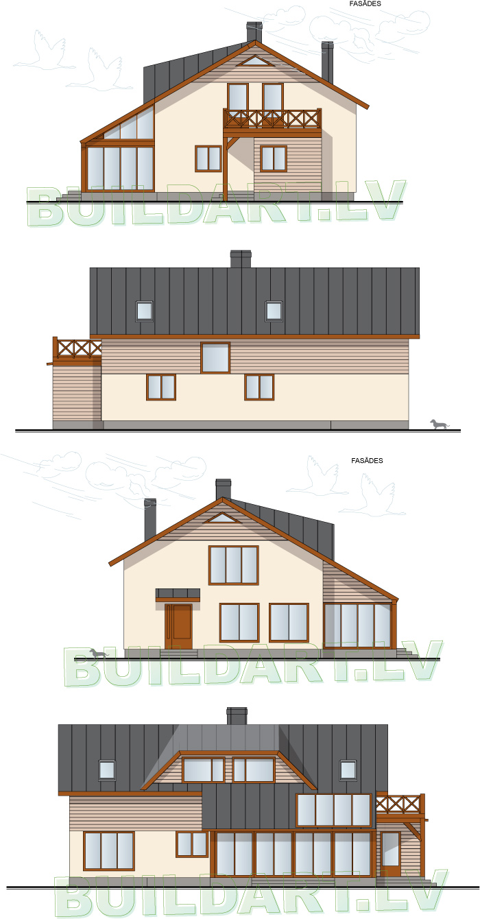 Dzīvojamās mājas rekonstrukcijas projekts - fasādes