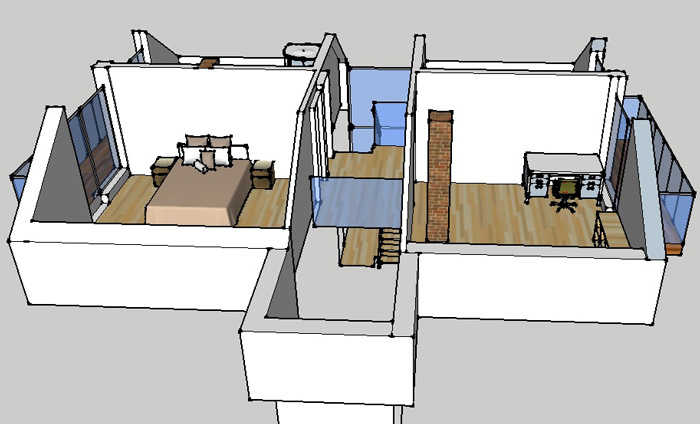 Trīs dimensiju interjera projekts mājas projektam "Kristīne"