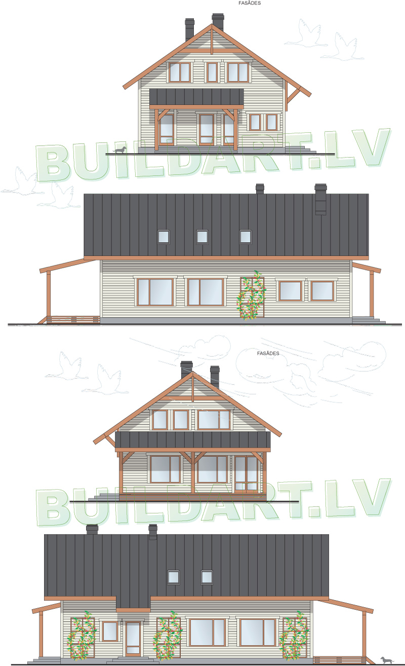 Viesunama projekts "Kristīne" - fasādes