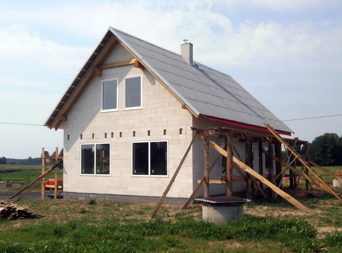 Mājas projekts "Aldis", uzbūvētās mājas bildes