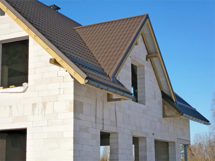 Mājas projekts Dina, foto no mājas būvniecības gaitas