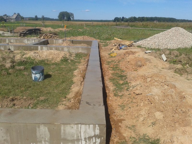 Pamatu būvēšana izmantojot zemes veidni - pamati gatavi!