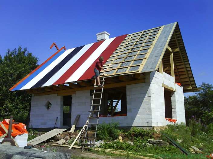 jumta skārda iesegšana