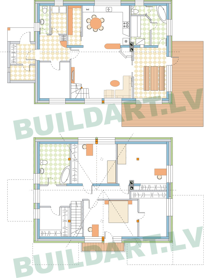 Rekonstrukcijas projekts, stāvu plāni