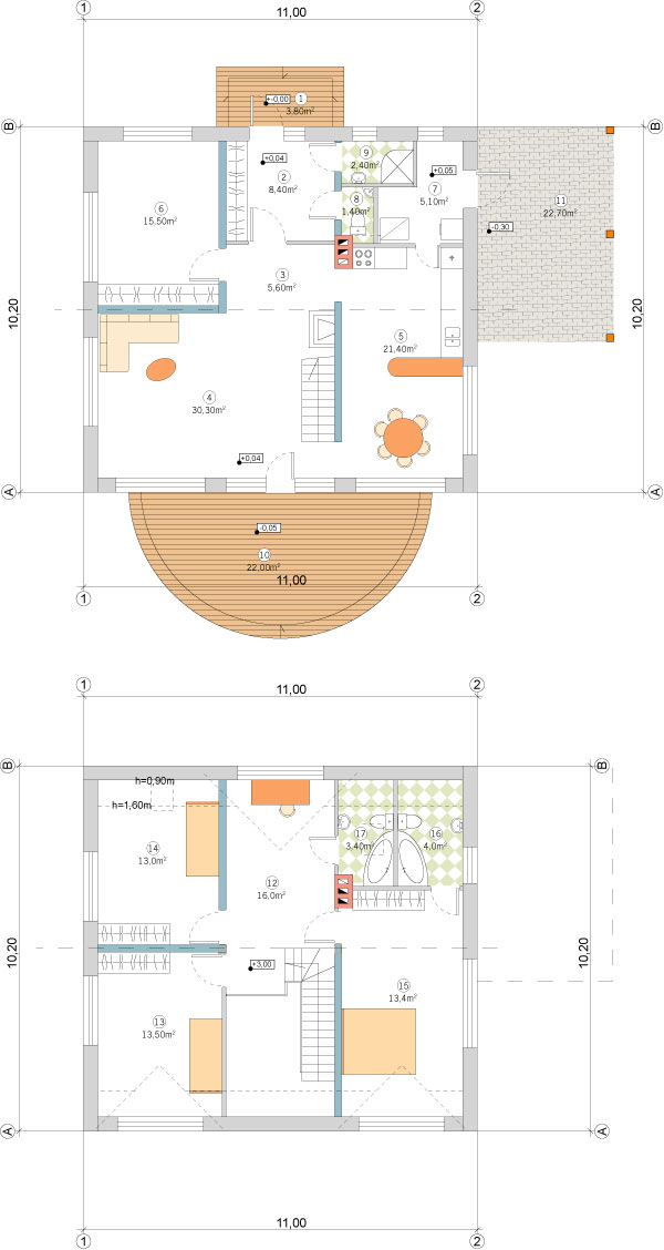Ekonomiskas ēkas plāns 202 kvadrātmetri