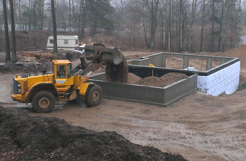 Lielas dzīvojamās mājas projekts "Vēsma" - būvniecības procesa bildes