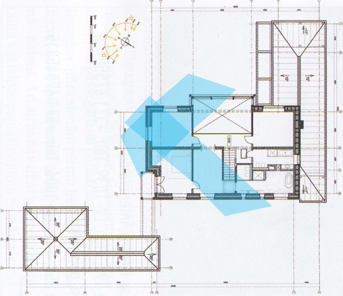 Āderu noteikšana, āderu plāns dzīvojamai mājai