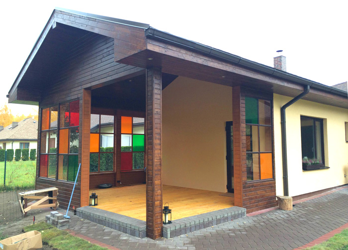 Rekonstrukcijas projekts - pirts un atpūtas telpas pie dzīvojamās mājas, uzbūvētās ēkas bildes