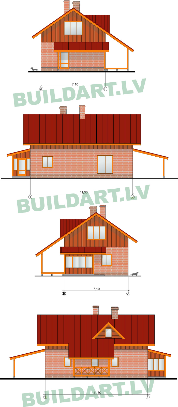 Ēkas rekonstrukcijas projekts - fasādes
