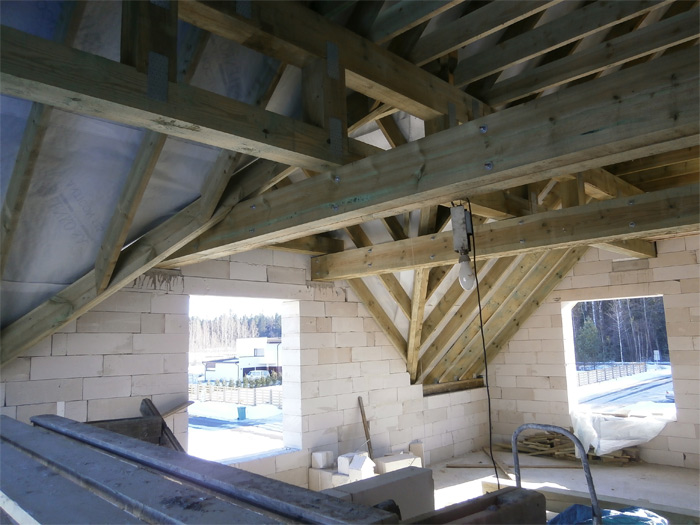 Mājas projekts Dina, foto no mājas būvniecības gaitas