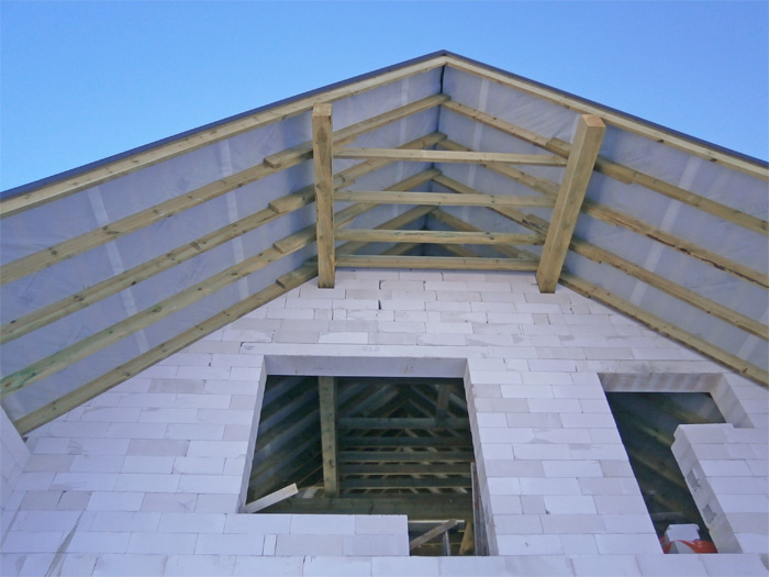 Mājas projekts Dina, foto no mājas būvniecības gaitas